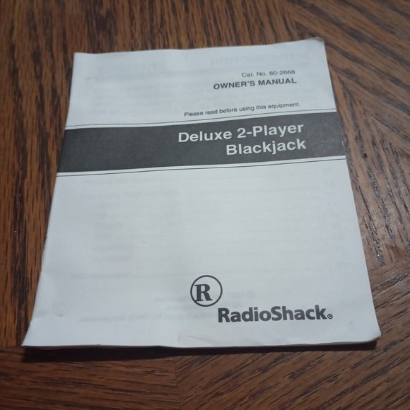 Radio Shack Black Jack Deluxe 2 Player Handheld Electronic Card Game, WORKS - Picture 5 of 6